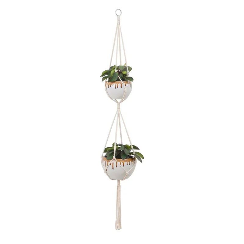 Plant hanger hanging basket organizer hanging plant handmade macrame plant hanger flower pot planter hanger wall decor courtyard garden decor planter hanging basket