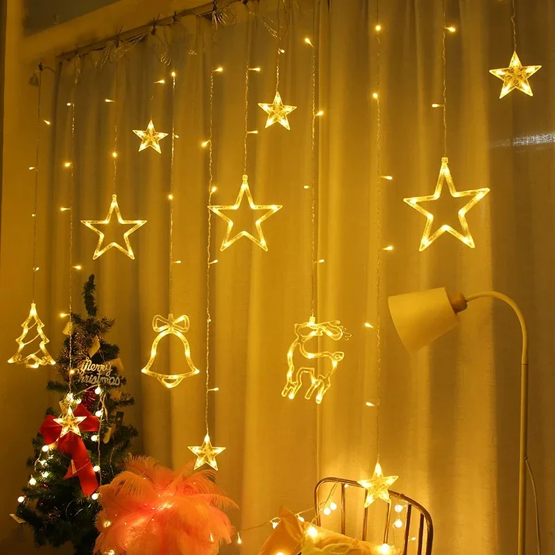 ضوء سلسلة جارلاند نجمة قمر