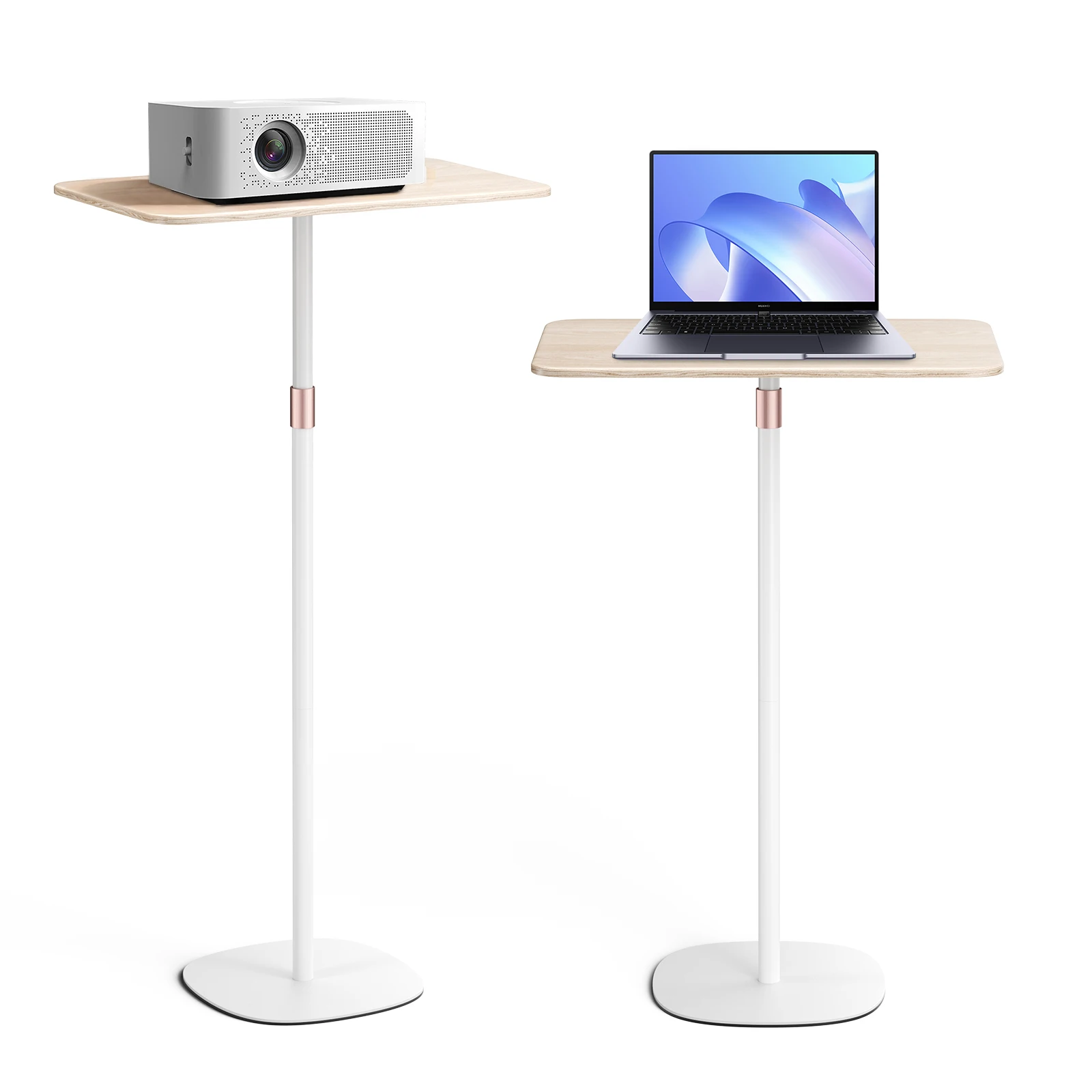 Kleiner Stehpult, 18,30 x 46,50 Zoll, höhenverstellbar, mobile Überbetttische, Metallrahmen, tragbarer Laptop-Schreibtisch, Schlafzimmer