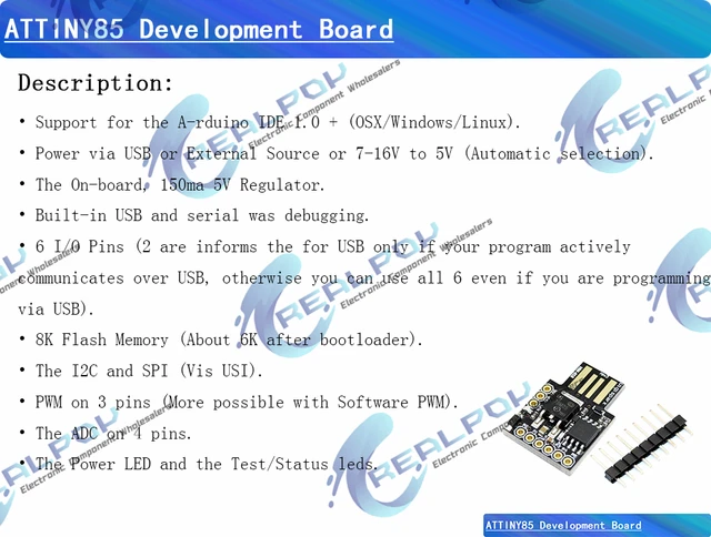 Kit Fai Da Te Programmazione Scheda Di Sviluppo Digispark Attiny85 - Foto 6