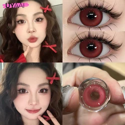Natural Color Contact Lenses - Gray and Blue, Yearly Wear, 2 Pack (K4 Red)