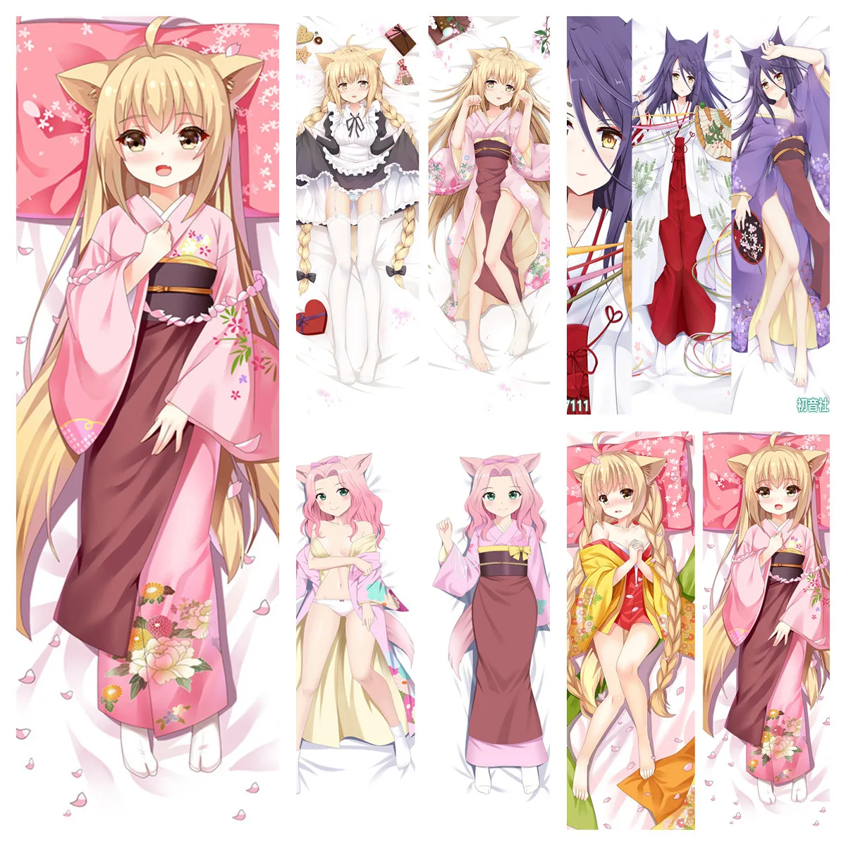 Cosplay Anime Dakimakura Konohana Kitan Pillowcase Yuzu Satsuki DIY Custom Pillow Cover Home Bedding Hugging Body Pillow Case