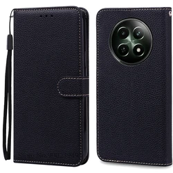 Premium Wallet Flip Leather Case - Stylish Protection and Versatility for Realme 12 4G (Black)
