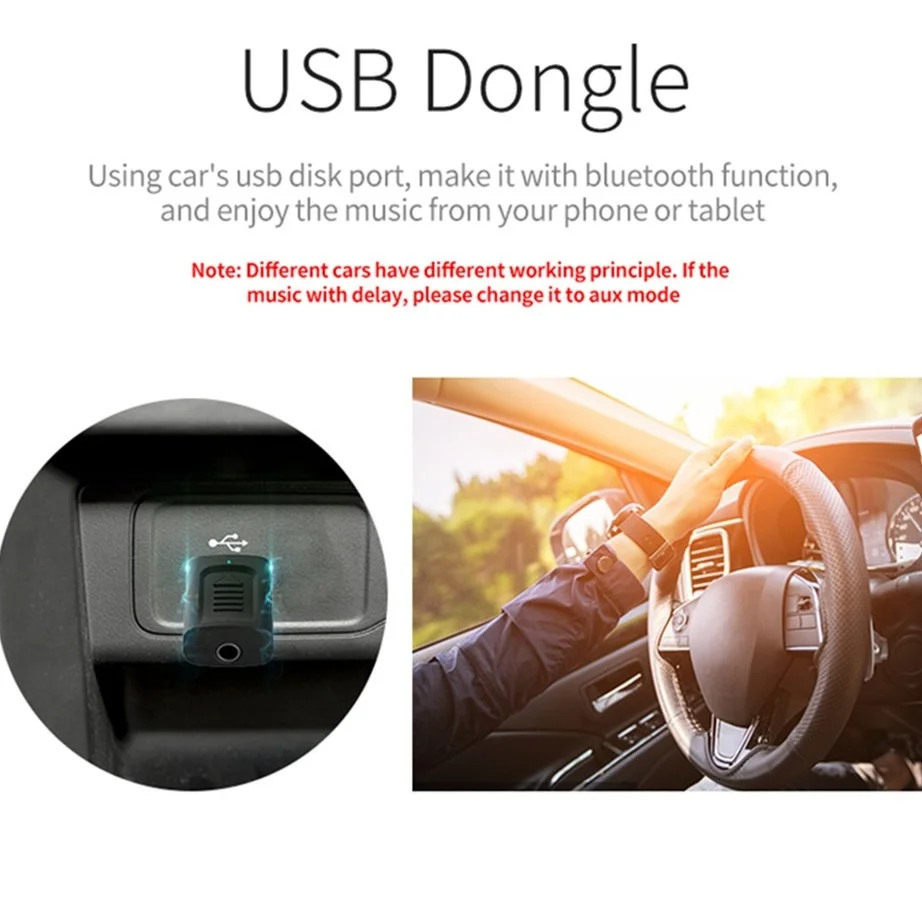USB 블루투스 5.0 오디오 수신기 송신기 4 IN 1 미니 스테레오 블루투스 AUX RCA USB 3.5mm 잭 PC TV 차량용 무선 어댑터