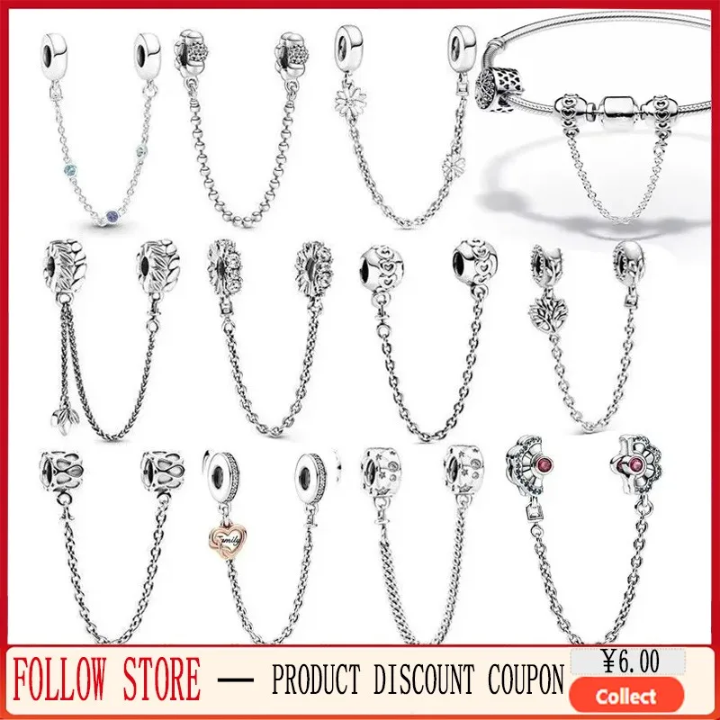 2023 Women's Jewelry Original Logo1:1 Original Production Safety Chain Fixed Strap Decoration Can be Paired with Bracelet