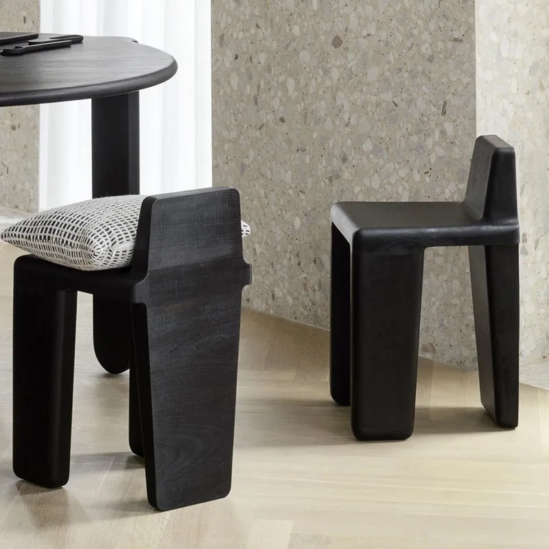 

home dining chair designer creative chair medieval ash wood niche dining chair Italian minimalist bar stool