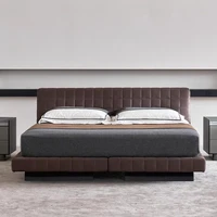 Décoration de chambre à coucher moderne pour couples, lits doubles, tête de lit à dossier souple, design nordique, cadre de lit king size, meubles de chambre à coucher 2