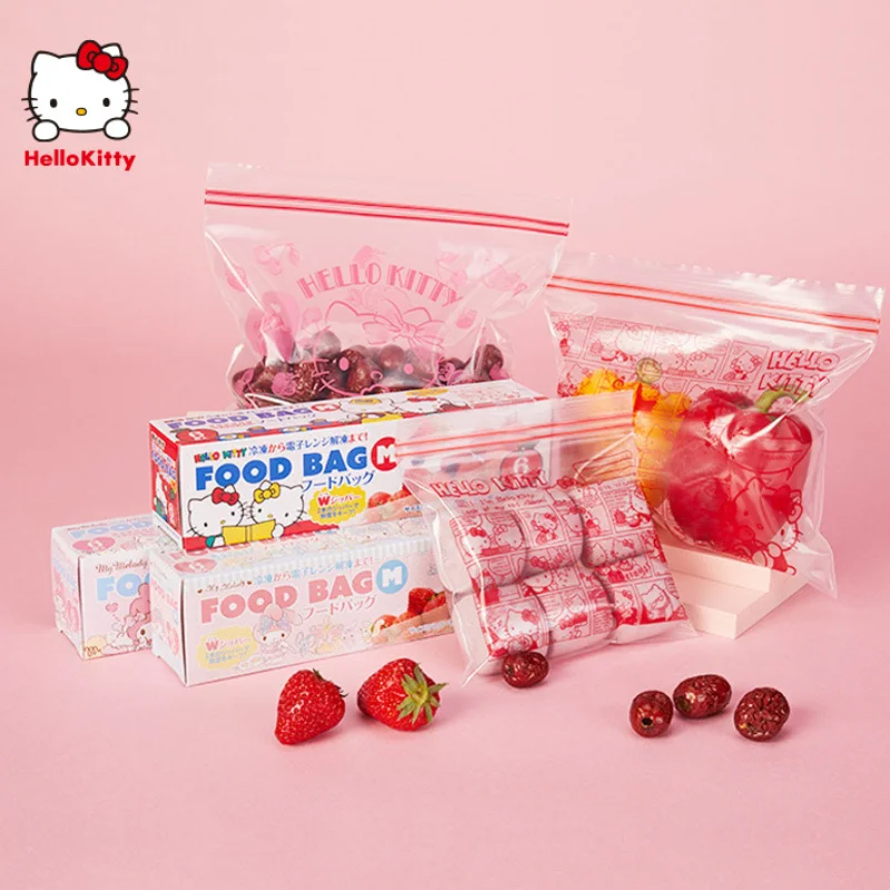 

Sanrio Anime Hello Kitty Vacuum Preservation Bag Cute Cartoon My Melody Fruit and Vegetable Sealed Bag Plastic Item Storage Bag