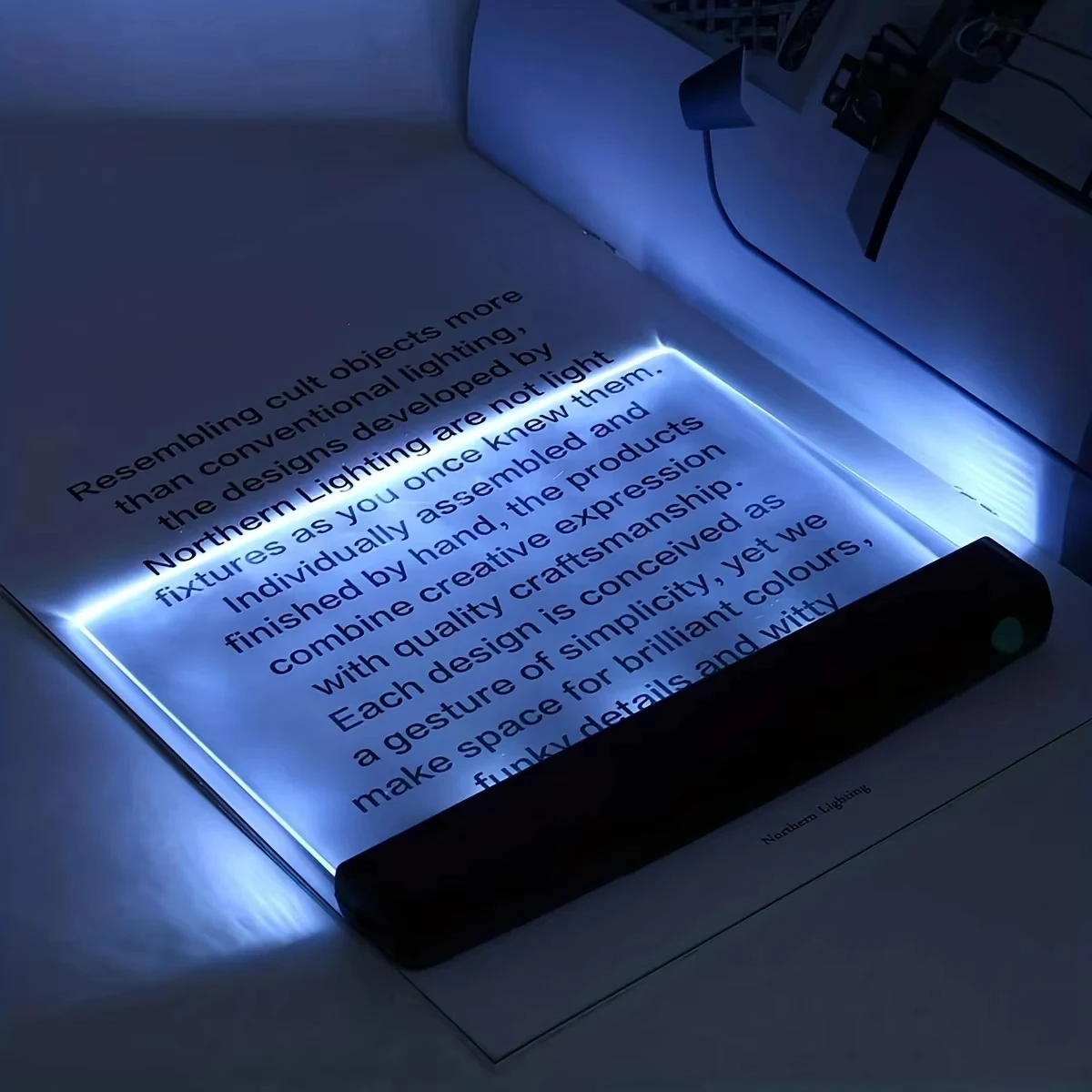 Flat Night Vision Reading Lamp Led Book Light Panel Battery Powered Lights Book Led Light Night For Reading Portable