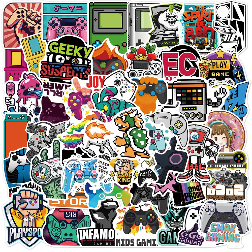 10/30/50pcs Cool Vintage Video Game Stickers Decal Graffiti Skateboard Laptop Phone Car Retro Waterproof Sticker Kid Classic Toy - 2