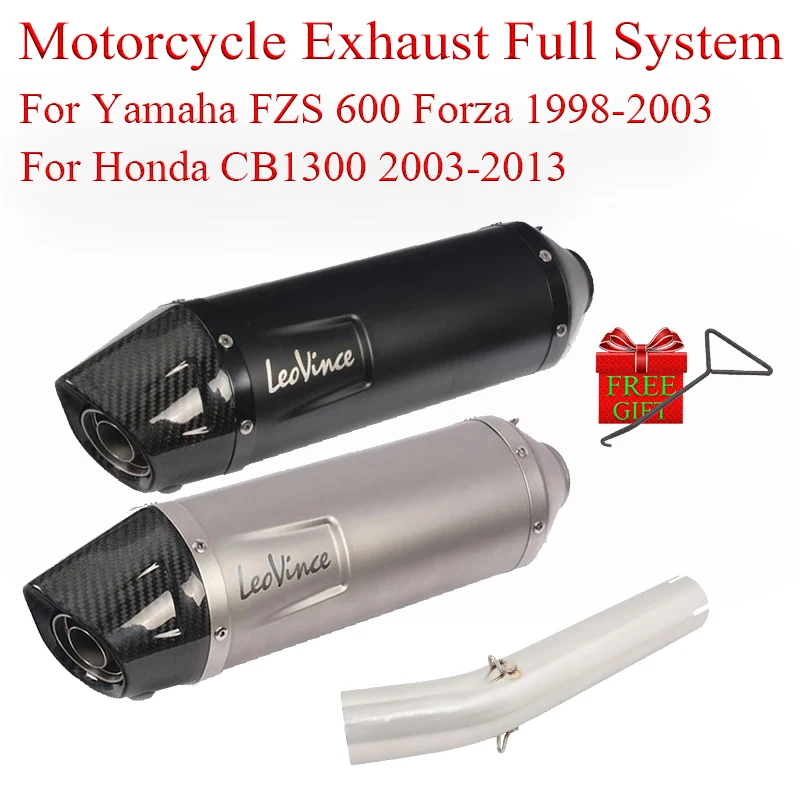 

Выхлопная труба для мотоцикла без шнуровки для Yamaha FZS 600 Forza 98-03 для Honda CB1300 03-13 модифицированный выхлопной трубы