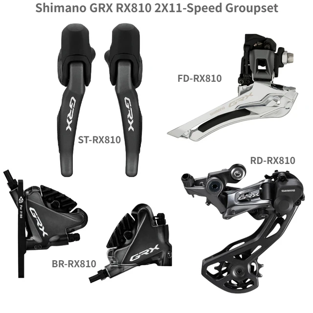 Shimano-自転車ギアセット,grx rx810バイクシフブレーキレバー