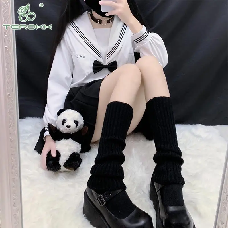 

Теплые трикотажные зимние носки Kawaii Lolita, женские сапоги, сапоги до колена, носки, леггинсы, теплые сапоги для ног, женские теплые сапоги, новинка