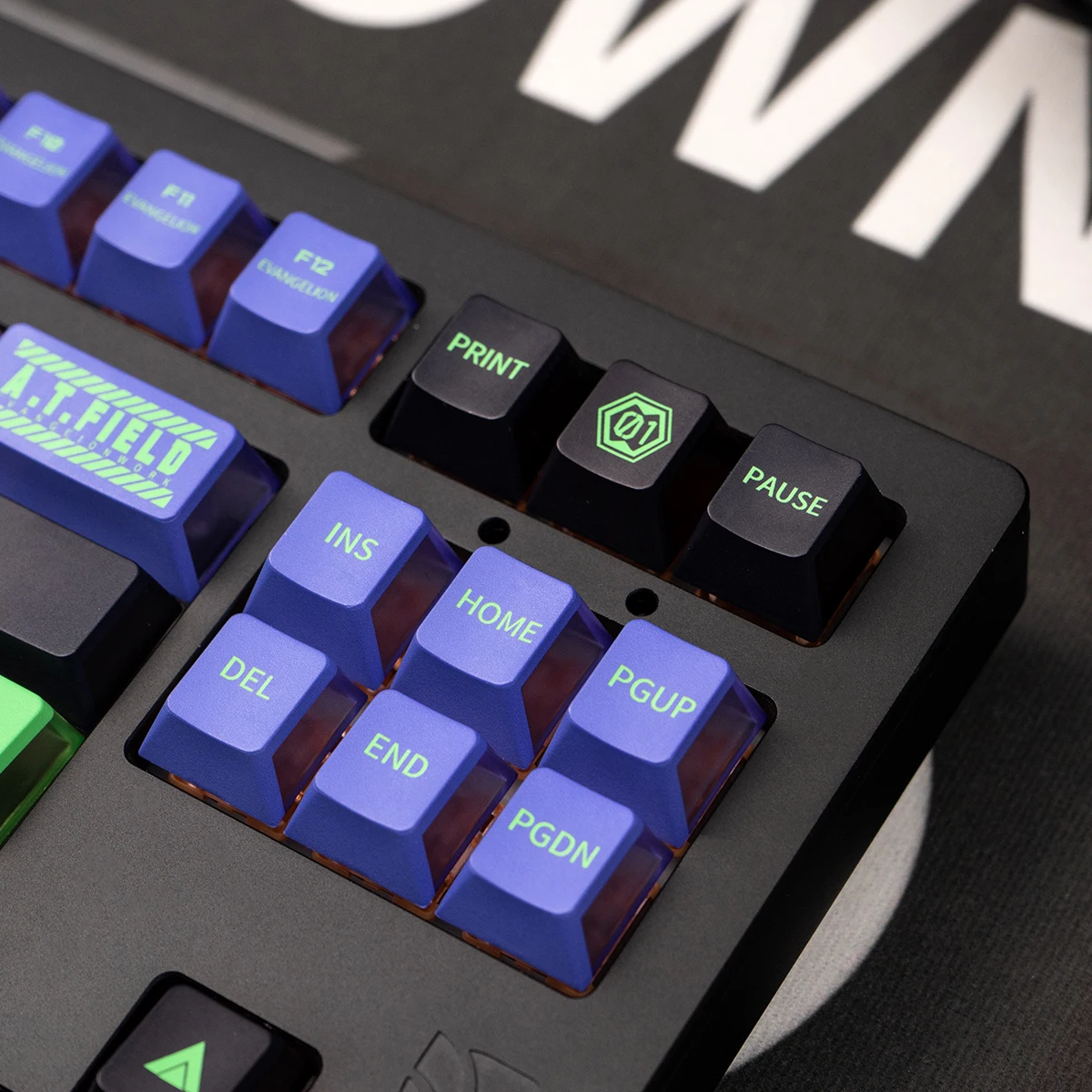 GMK Clones EVA 시리즈 PBT 키 캡 체리 프로파일 염료 하위 키 캡 MX 기계식 키보드 용 키 캡을 통한 측면 조명