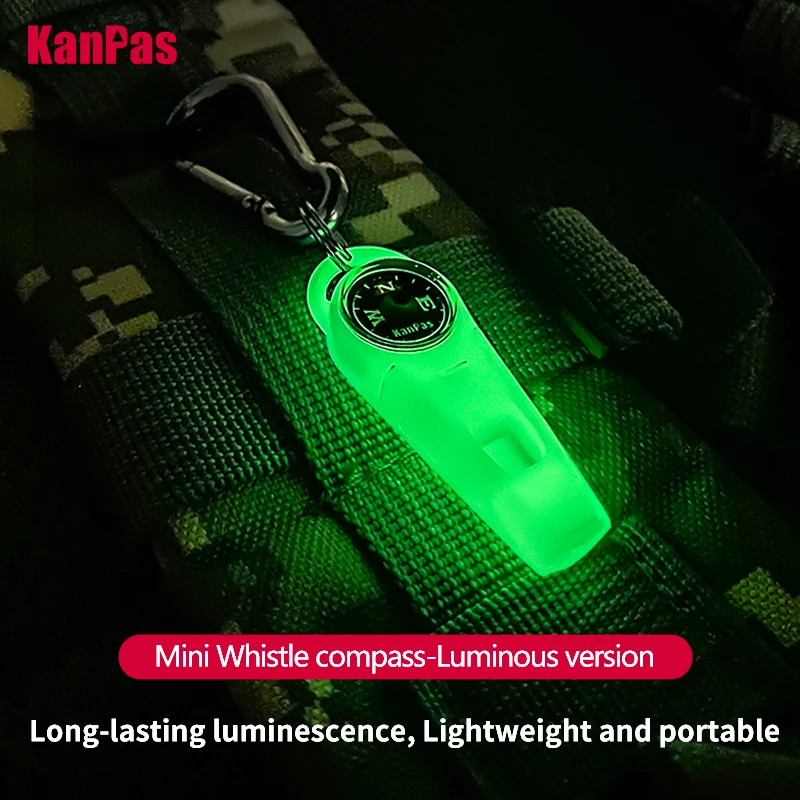 Mini Compass Survival Whistle 2