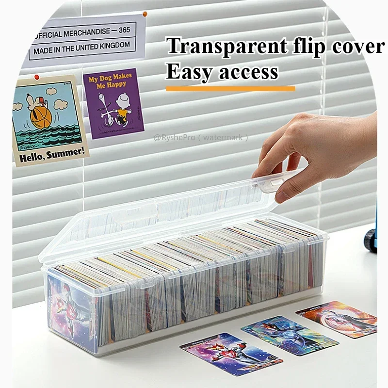Trading Card Storage Box 2L Toploader Plastic Large Playing Baseball Card Case Toploaders Standard Cards 700 Holder