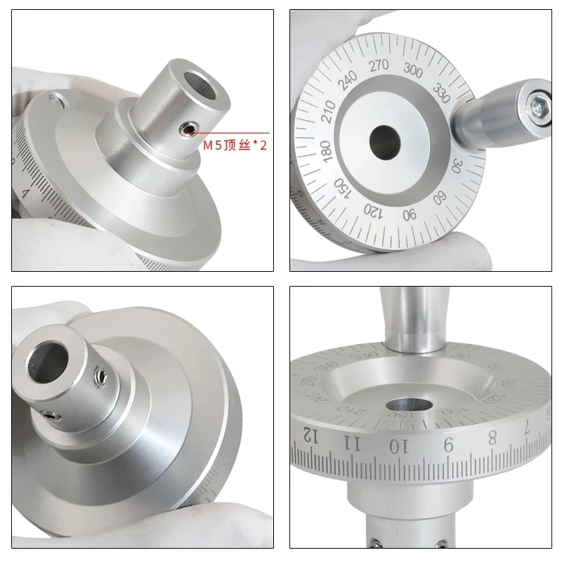 Machine Tool Metal Laser Scale Handwheel Special Manual Sliding Table Tools Graduated And Angled Handle Rocker 6/8/10/12mm cnc handwheel