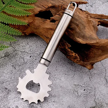 Multifunctional Stainless Steel BBQ Scraper Cleaning Grills, Crevice Cleaning Tool, for BBQ Grill, Wear-Resistant, Durable 1