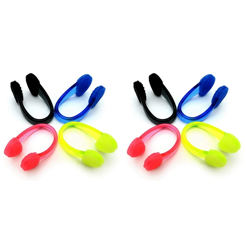 

Silicone Waterproof Swimming Nose Clips Pool Nose Plugs For Adults Set Of 8
