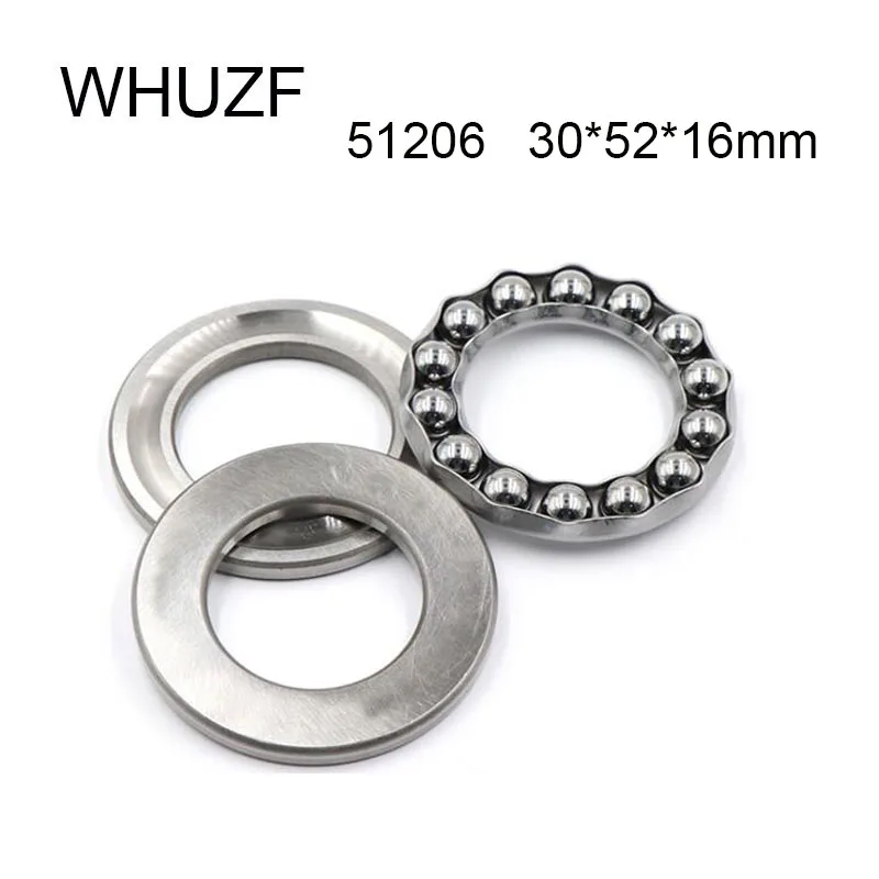 

WHUZF Бесплатная доставка 2/5 шт. 51206 плоский упорный подшипник 30*52*16 мм фотоосные 51206 шарикоподшипники 8206