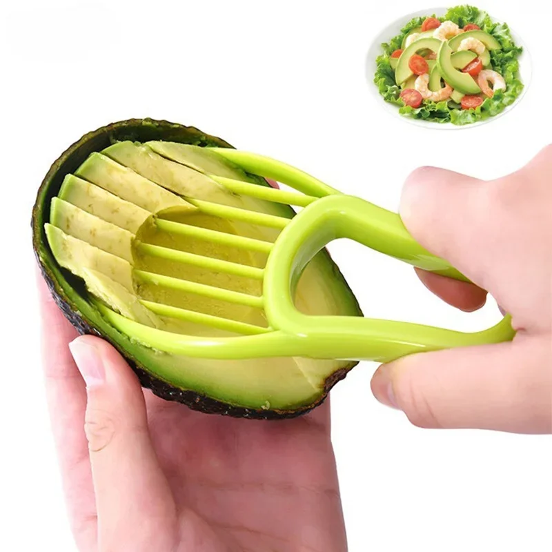 3 In 1 Avocado Slicer Shea Corer Butter Fruit Peeler Pulp Separator Plastic Knife Kitchen Vegetable Tools Kitchen Gadgets Cutter