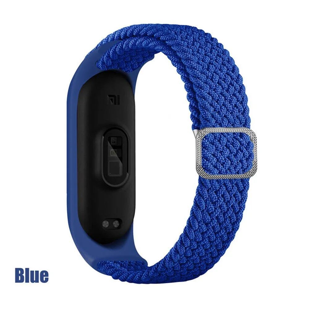 Elastic Adjustable Nylon Braided Wristband Strap - Universal Fit