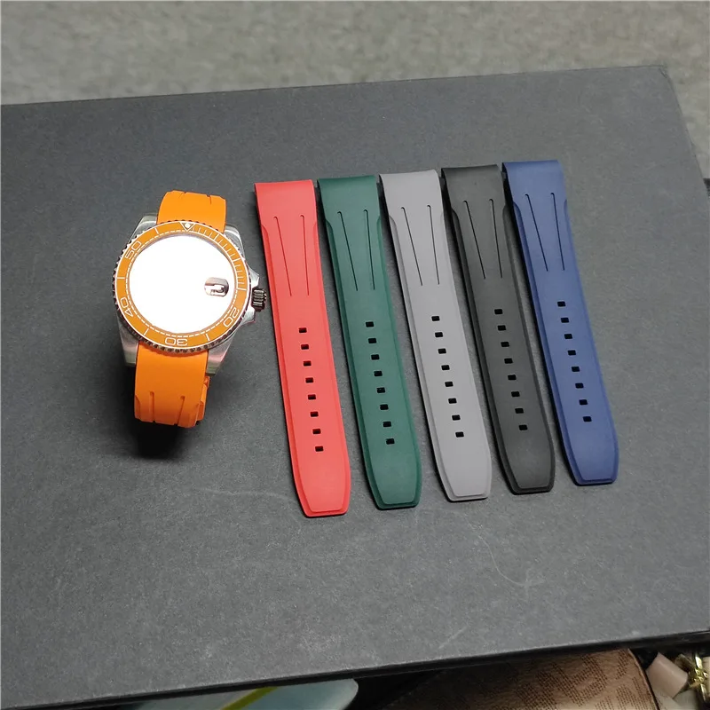 Cinturino Da Immersione In Silicone Rosso In Gomma Da 24 Mm E 26 Mm Per Orologi PAN OFF Utensile E Perni - Italia - Foto 7