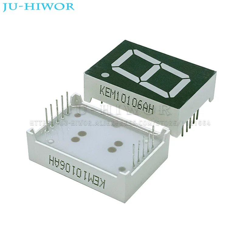 10Pins 1106AS 1106BS 1 Inch 1 Digit Bits 7 Segment Red LED Digital Display Digitron Common Anode Cathode C-A C-C 10pcs,led digital tube display
