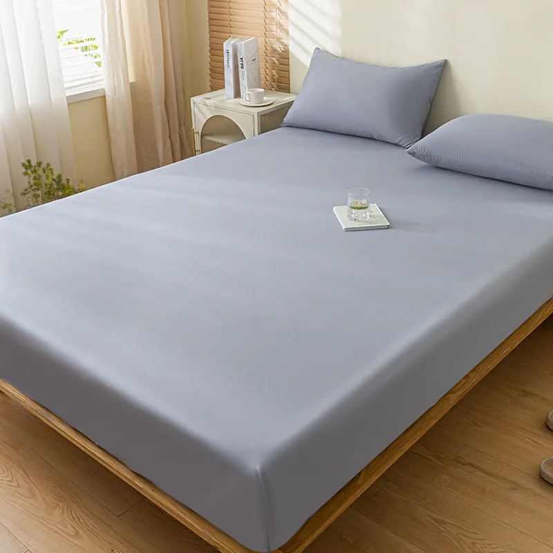 Description Picture 4 of itemSet of Sheets and Covers for Bed Solid Color Fitted Double Free Shipping Waterproof Adjustable a Square and Half