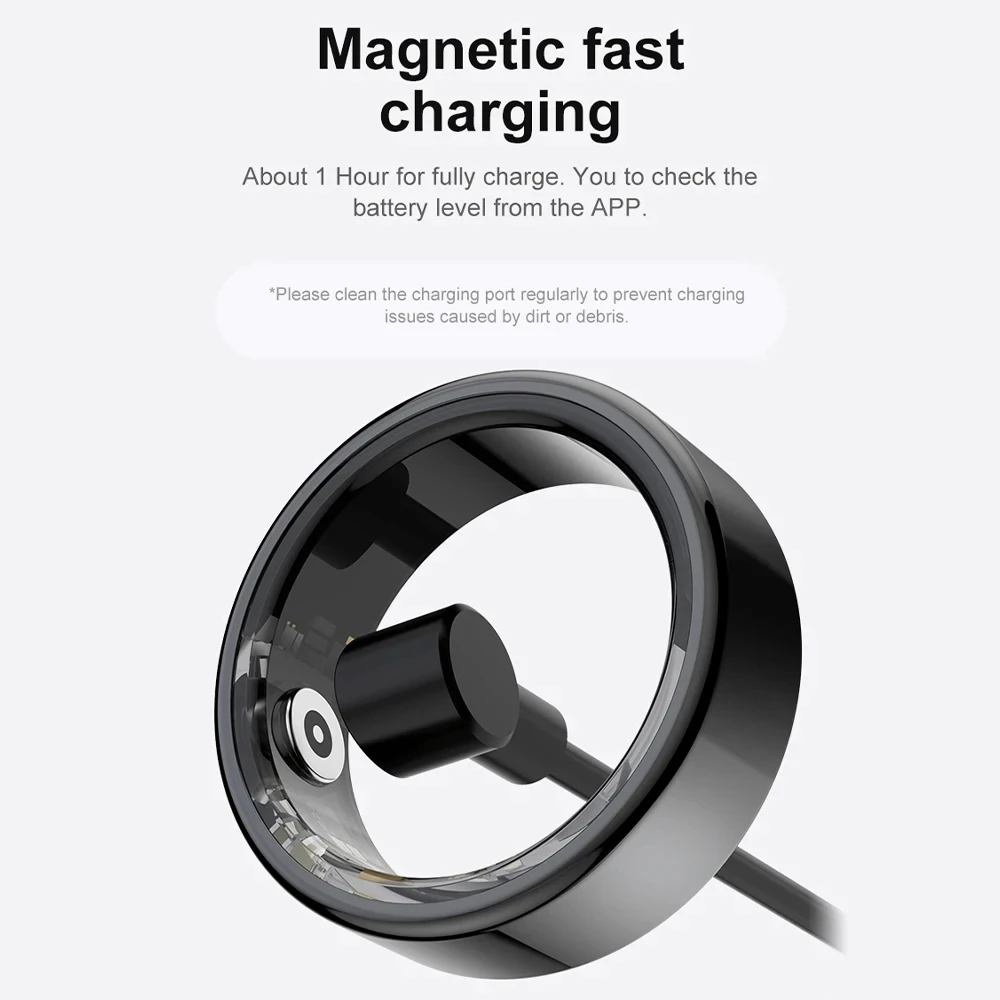 For HUAWEI XIAOMI R02 Smart Ring Military Grade Titanium Steel Shell Health Monitoring IP68 & 3ATM Waterproof Multi-sport Modes images - 6