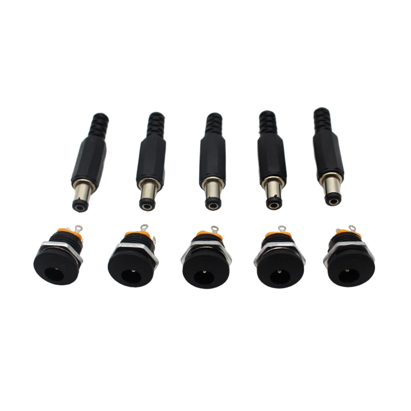 5 5 X 2 1 Mm Dc Stecker 10 Paar DC Power Pigtail Kabel 12V 5A Stecker Buchse Stecker DC Kabel Für CCTV Sicherheitskamera 2 Adriges Kabel 12v