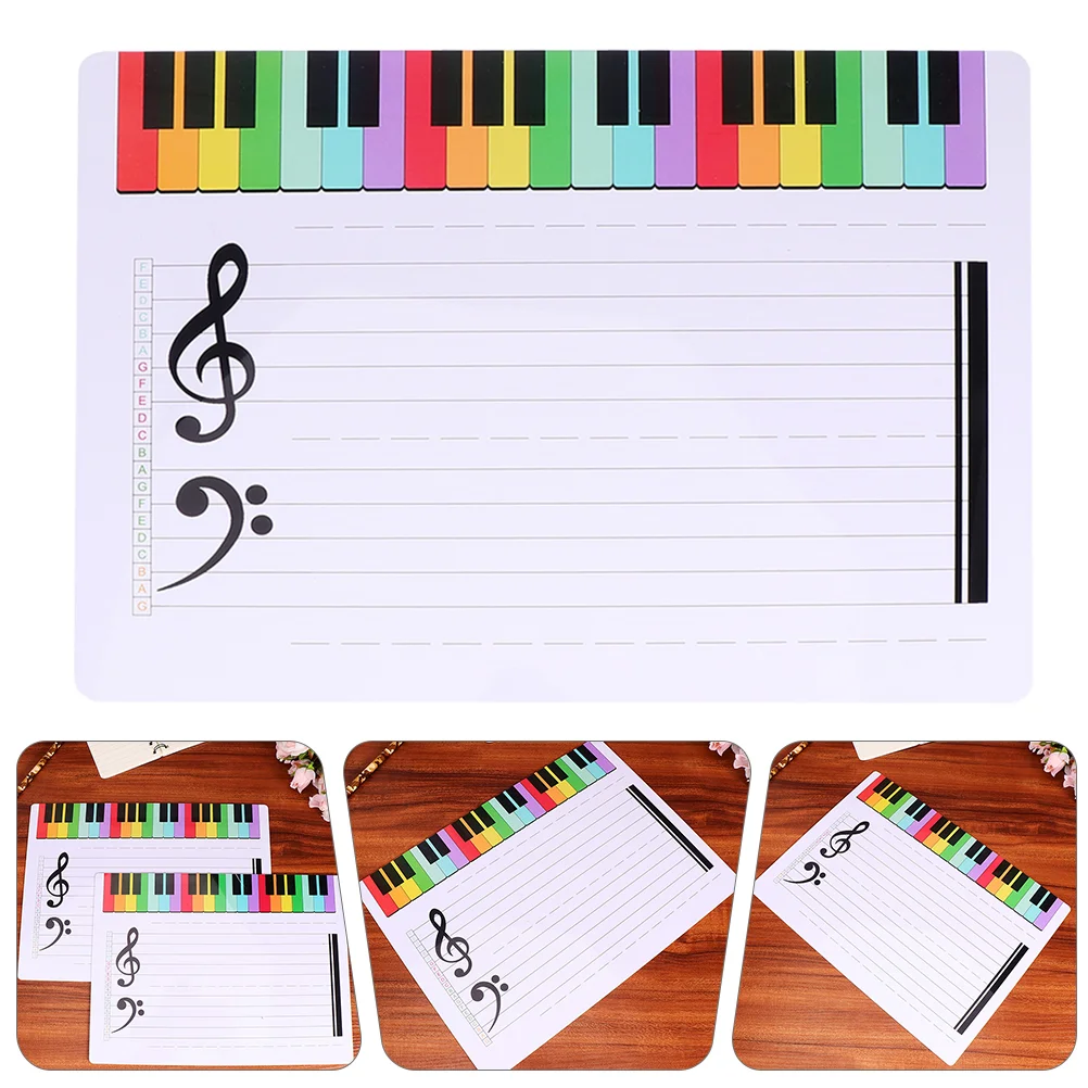 Erasable Music Staff  Piano Practice Board Musical Note Whiteboard Music Staff Erasable Plastic Board  Staff board for Teaching