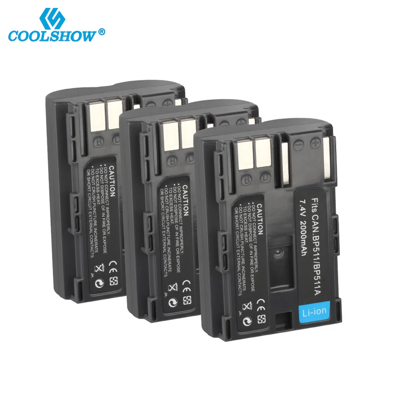 Bp 511 Bp 511A Bp511 Digitale Batteria Per Canon Eos 40D 300D 5D 20D 30D 50D Fv100 200 Fv40 Fv30 2000Mah Batteria