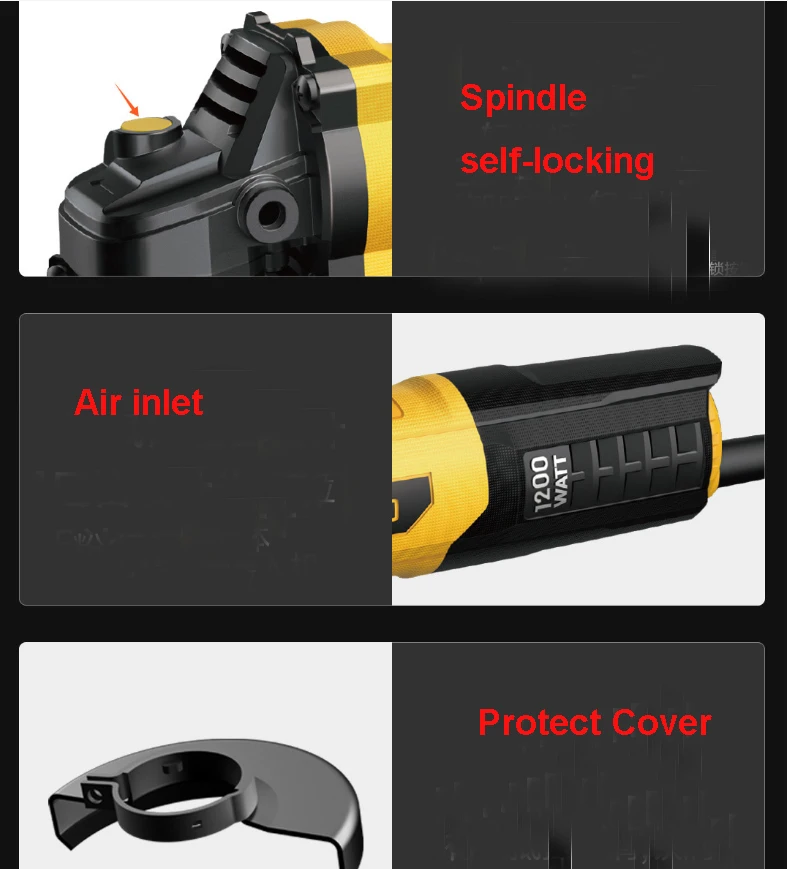 860W Mini Angle Grinder high-power grinding tool 100mm cutting diamond electric