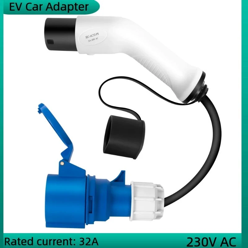 

32A for Electric Car Charging Type 2 Station Plug to Cee EVSE Charger 32A Type2 to CEE EV Adaptor Connector Convertor