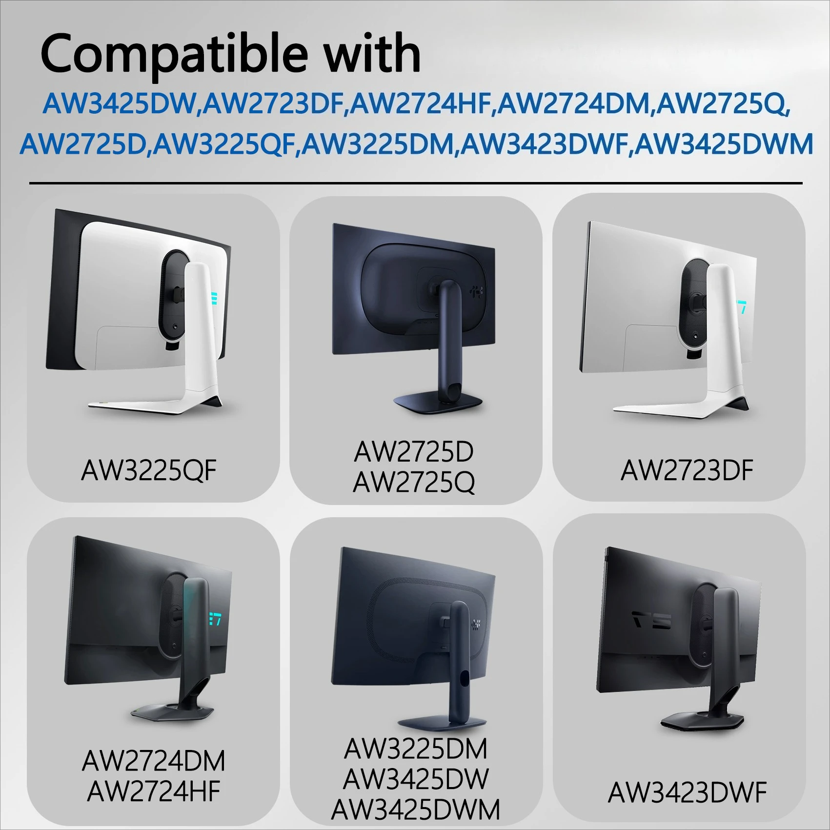 델 에일리언웨어 AW3425DW AW2724DM AW3225QF AW3423DWF용 새로운 VESA 어댑터, VESA 75x75 및 100x100 모니터용 마운트 브래킷