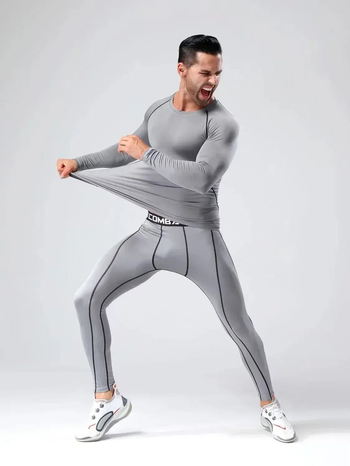 new compression running sets men quick dry long sleeve shirt basketball fitness gym legging male workout muscle top tracksuit new compression running sets men quick dry long sleeve shirt basketball fitness gym legging male workout muscle top tracksuit