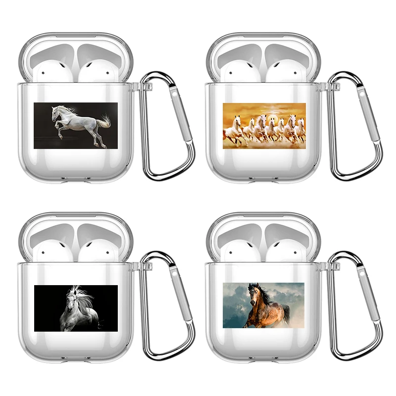 Horse Great Beauty Galloping Silicone Per Apple Airpods 1 O 2 Cover Antiurto Per Airpods 3 Pro Pro2 Custodia Trasparente Per Auricolari