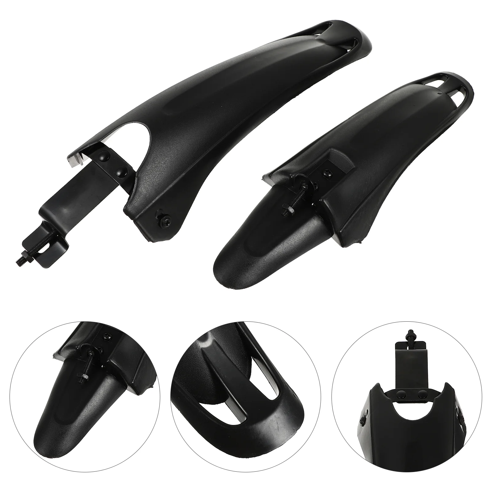 

2 Pcs Electric Bike Mountain Mudguard Dirt before and after Rear