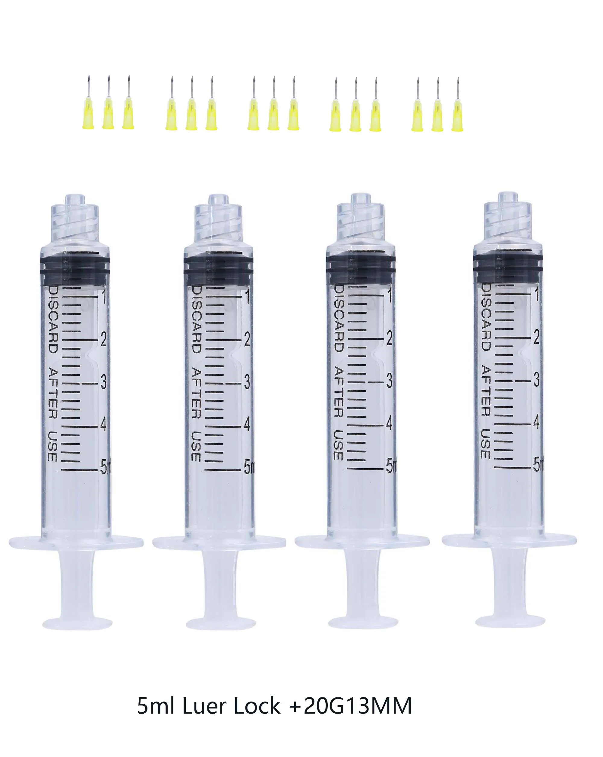 

5ml Luer Lock Syringes 20g13mm Syringe and Needle Injection Tool Disposable Sterile Individually Packed