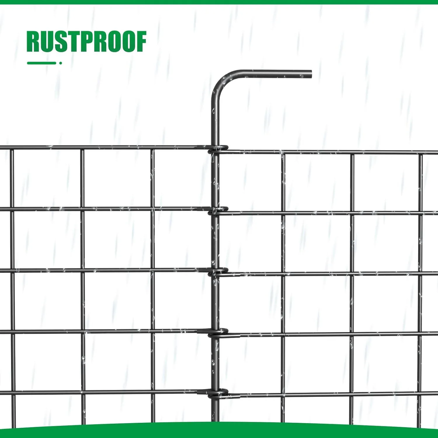 Decorative Outdoor Garden Fence 24" Coated Metal Rust-Proof Wrought Iron Border Folding Flower Bed Barrier Section Picket Edg
