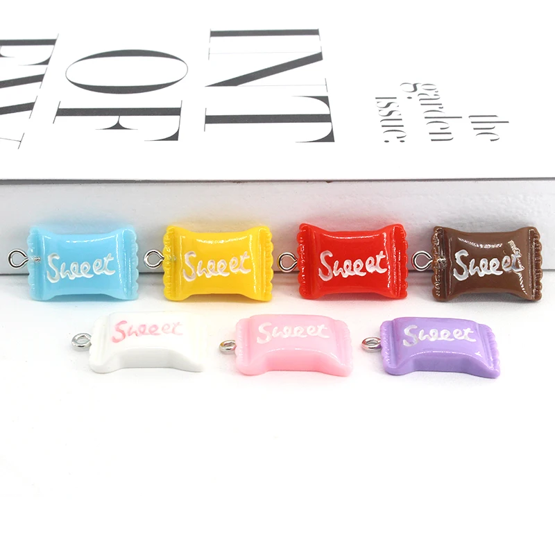 Mix 10/30/50/100pcs Sweet Sugar Candy Resin Charms Bulk Wholesale Jewelry Pendants For Earring
