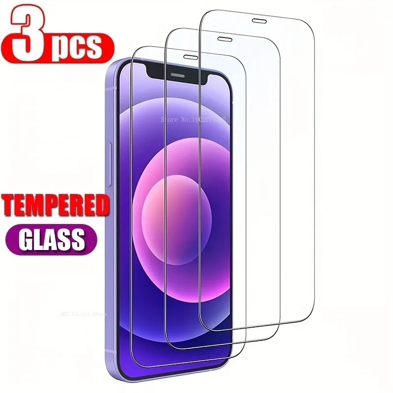 3Pcs Hd Screen Protector Per Iphone 15 Pro Max 13 12 Mini Pro 7 8Plus Vetro Temperato Per Iphone 14 11 Pro Max Xr Xs Max Glass