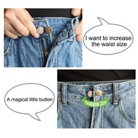 1/5pcs Magic Metal Button Extender for Pants Jeans Free Sewing Adjustable Retractable Waist Extenders Button Waistband Expander 2