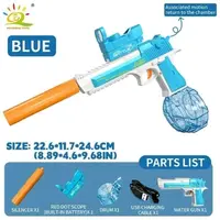 Desert Eagle Electric Auto Combat Light Linkage Water Gun Summer Outdoor Fantasy Fight Firing Shooting Toy for Children Boy Gift 1