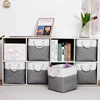 Linen Fabric Storage Basket Large-capacity Household Finishing Storage Basket Laundry Bag Perfect for Home Storage Organization 2