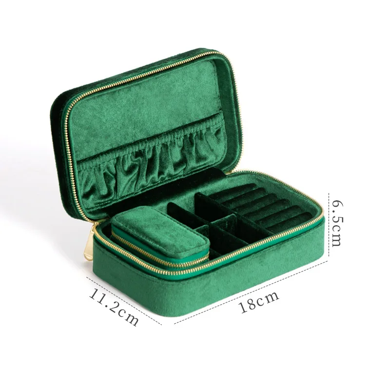 velvet Jewellery Storage Earring Boxes Jewelry Box Display Case Organizer Packaging Storage for Home Travel Girl
