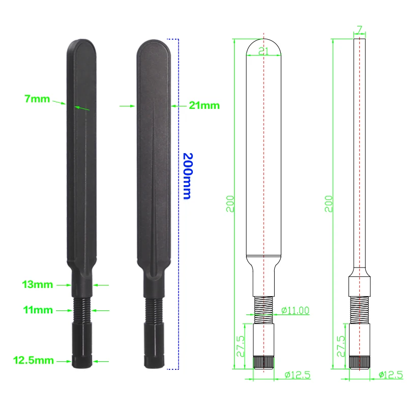 Antenne FPV IPEX-SMA F 10cm 2.4/5.8G 868/915MHz pour Drone