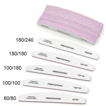 Nail File 100 To 240 Professional Tools Emery for Manicure Lime 240 Sandpaper Gel Polishing Files