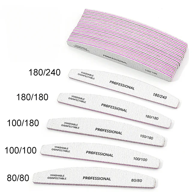 Nail File 100 To 240 Professional Tools Emery for Manicure Lime 240 Sandpaper Gel Polishing Files for Nails Buffers Set Polisher